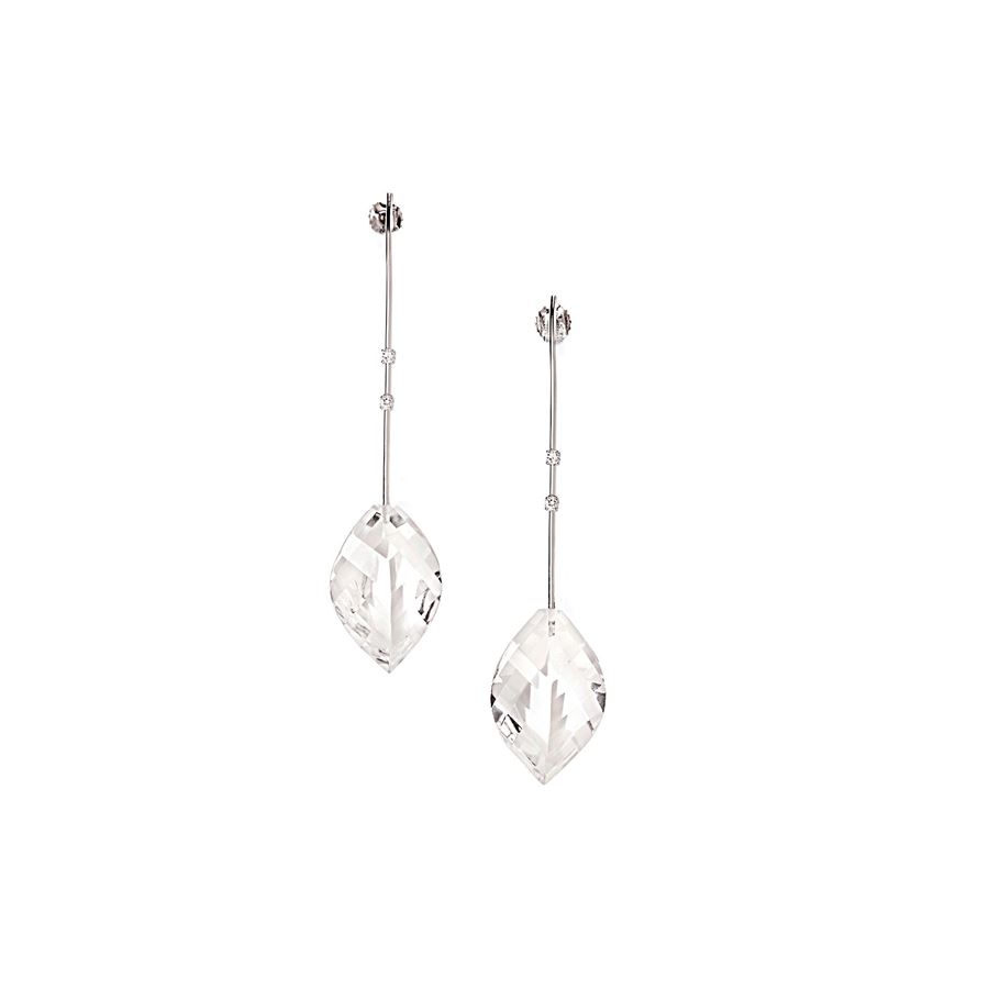 White gold 'Amo' earring with crystals AMI | OR7 CDR MNDRLAU18B CT 0,08